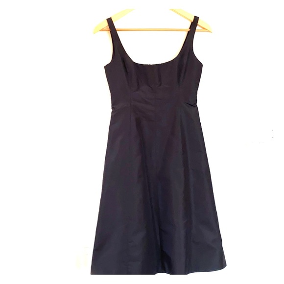 J. Crew 100% Silk Black Fit and Flare Dress - Picture 1 of 3